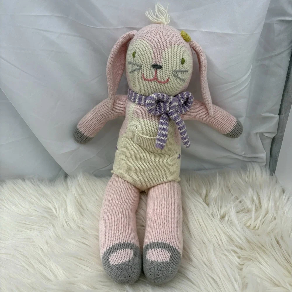 Blabla Fleur Bunny Rabbit Pink Purple Scarf 16